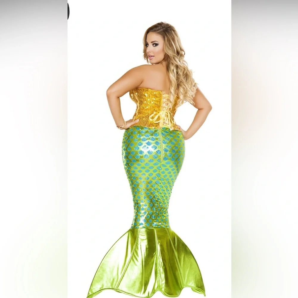 ROMA 2pc Sexy Seductive Siren Of The Sea Mermaid  Halloween Costume Size M - Picture 2 of 13